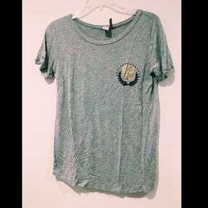 ROCK AND ROLL GRAY GRAPHIC TEE